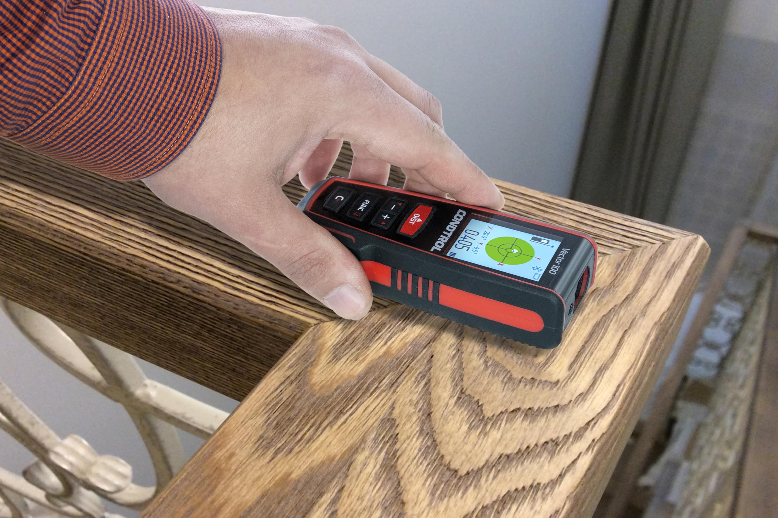 CONDTROL - Télémètre Vector 100 - Portée 0,05 à 100 Mètres - Mesure Précise Continue - Laser Rouge - Bluetooth - Garantie 2+1 Ans - Livré avec Accessoires