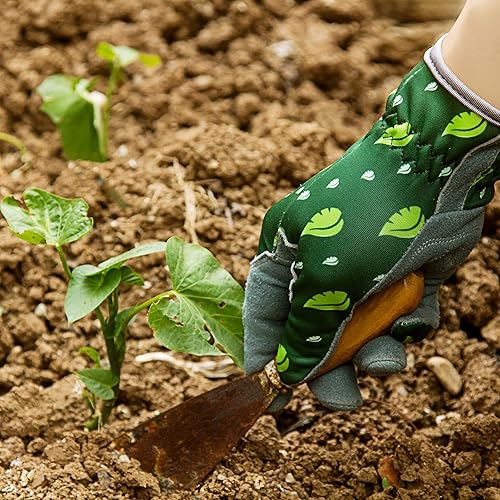 Miniatura 5 de SKYDEER Guantes de jardinería para mujer con gamuza de piel de ciervo súper suave (SD6615L)