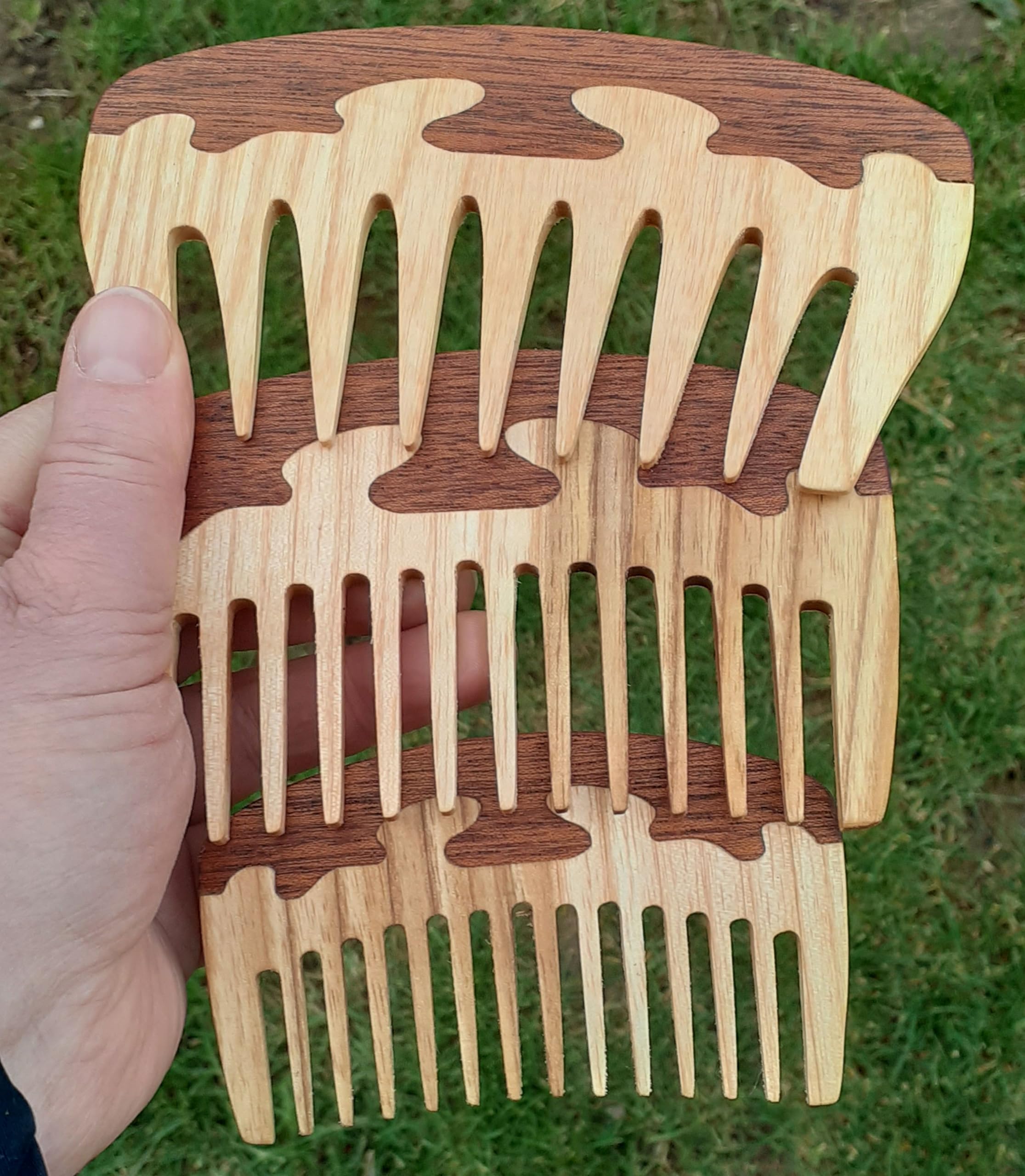 Haarkämme, Kamm,Holzkamm aus Eiche oder Esche, Handmade Germany (3 im Set, Esche)