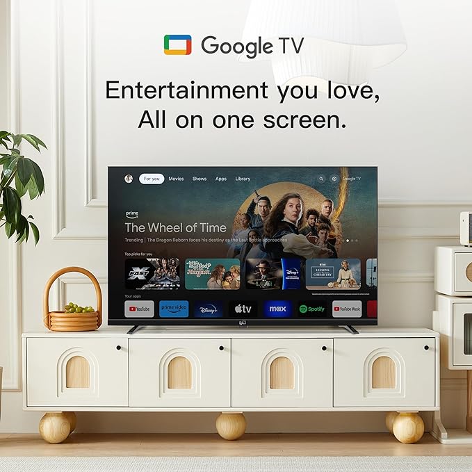 FPD 32-inch Smart TV Google TV HD 720p with Google Play and Google Cast Built-in, HDR 10, Dolby Audio, Voice Remote, Stream Live TV(Palette-Series, CG32-P3, 2024 Model)
