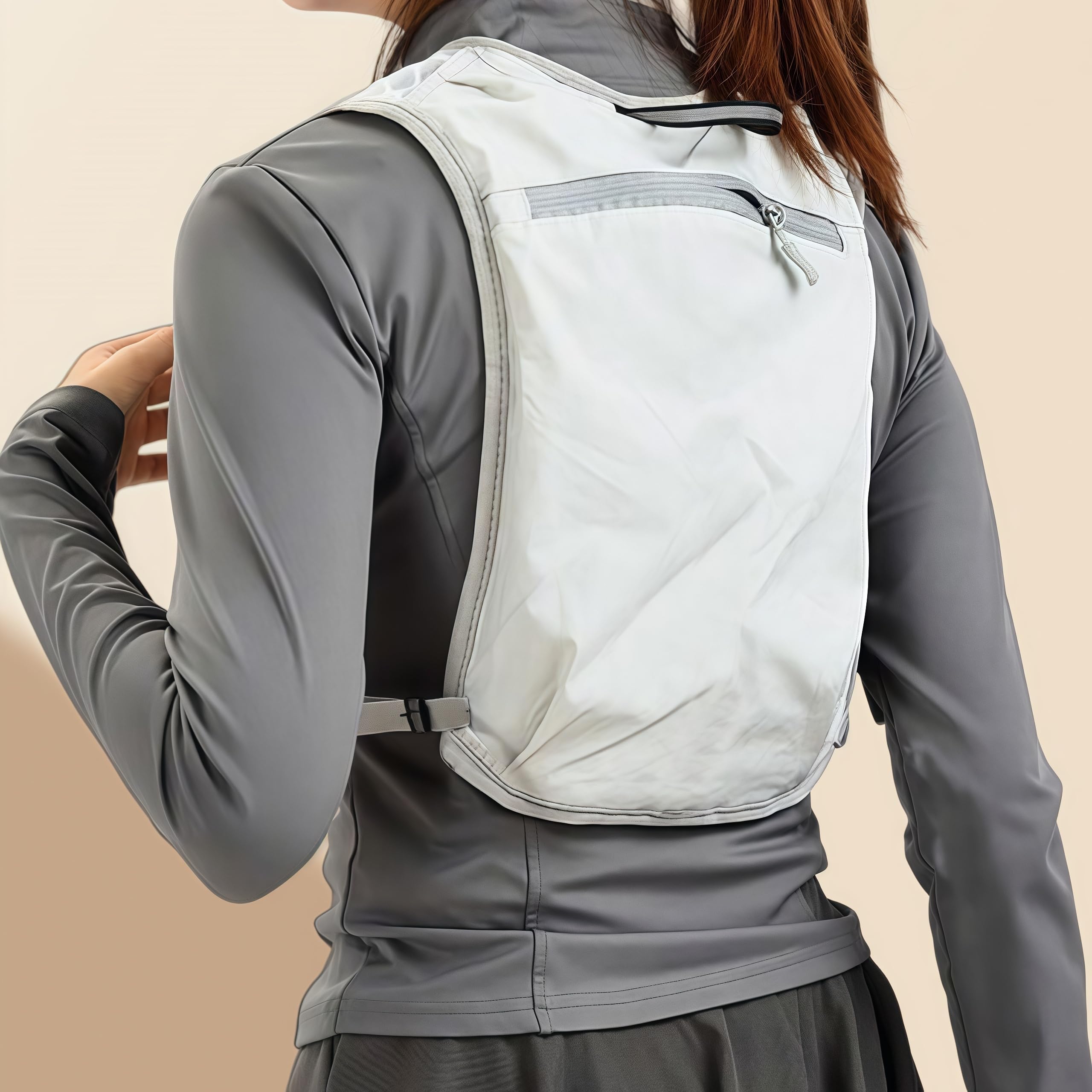 Running Vest For Men Women Lightweight Breathable Running Backpack Reflective Adjustable Hydration Vest with Phone Holder & Storage Functional Running Accessories For Cycling Hiking Marathon — view 4