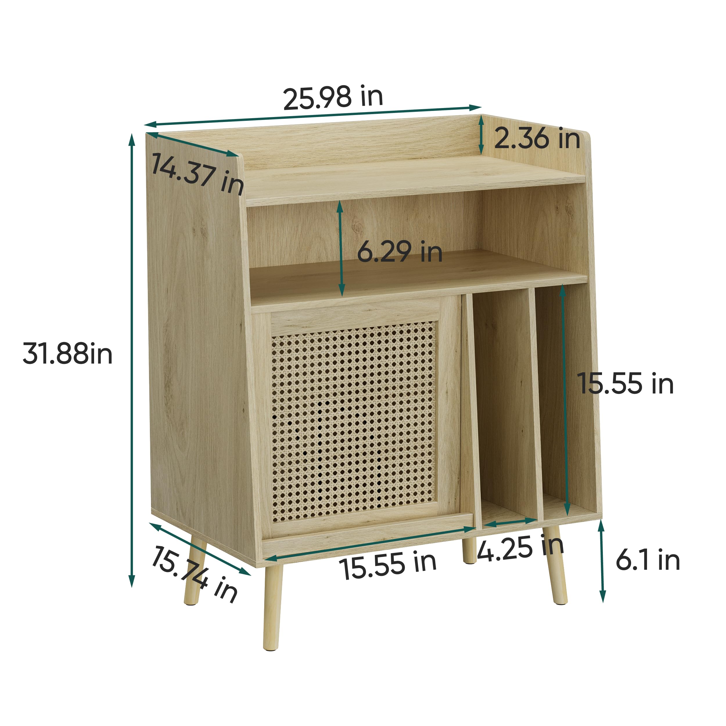 Amazon.com: Semiocthome Record Player Stand with Vinyl Storage