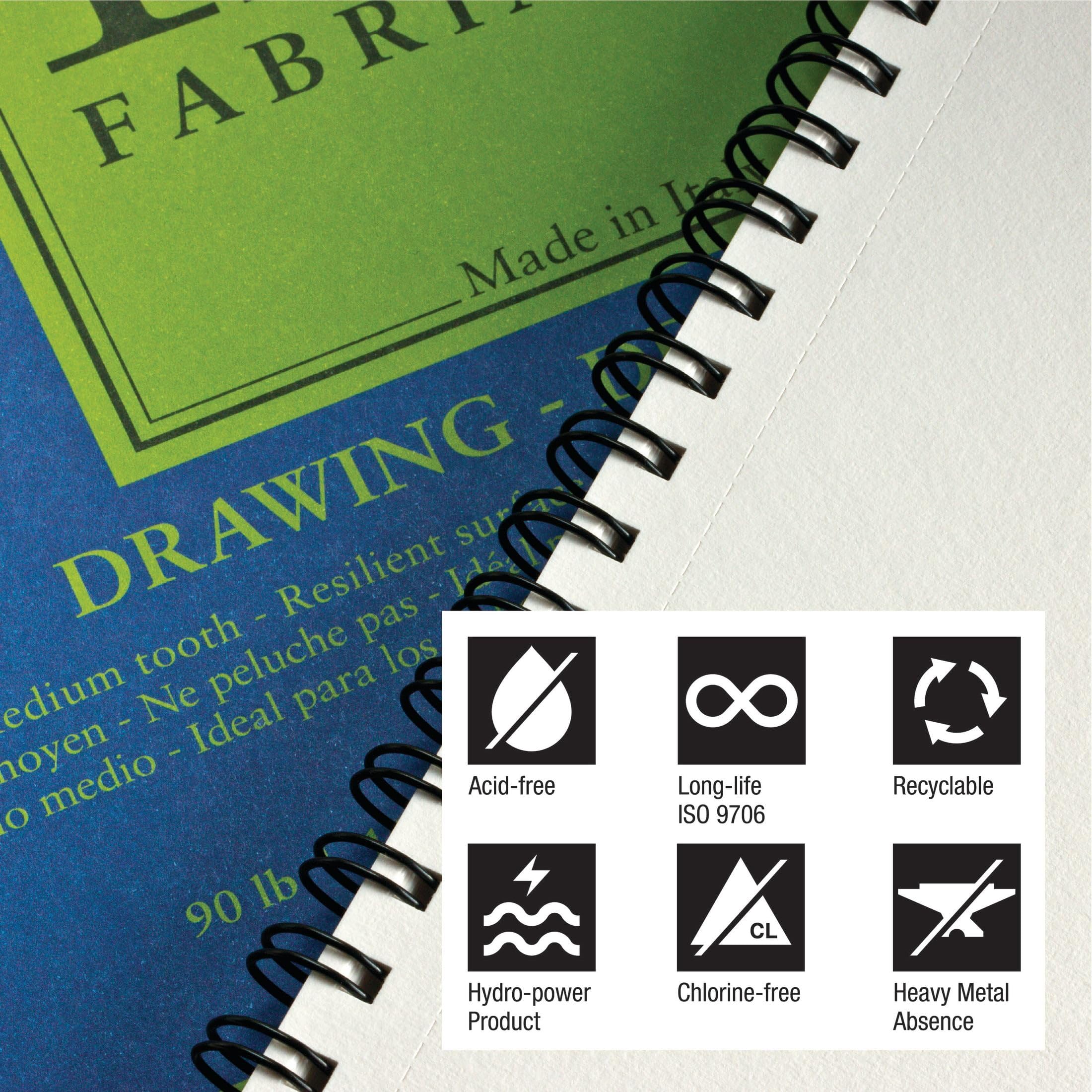 Fabriano - Blocco da disegno, carta, bianco, 18 x 24 cm