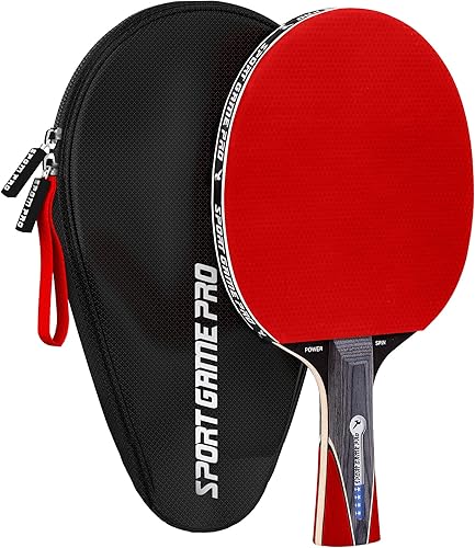 Ping Pong Paddle con giro asesino  funda gratis  Raqueta profesional de tenis de mesa para principiantes y avanzados  Mejora tus habilidades de