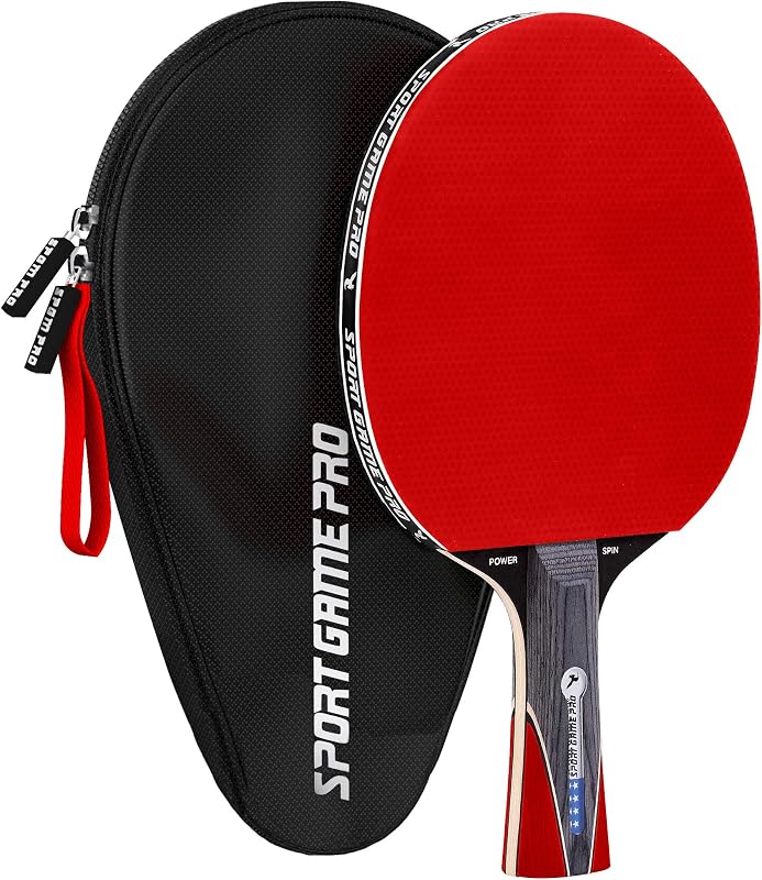 Pala de ping pong con Killer Spin + estuche gratis - Raqueta de tenis de mesa profesional para jugadores principiantes y avanzados - Mejora tus habilidades de ping pong con el juego de palas de ping pong JT