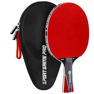 (Red) - Ping Pong Paddle with Killer Spin + Case for Free - Professional Table Tennis Racket for Beginner and Advanced Players - Improve Your Ping Pong Skills with JT Ping Pong Paddle Set