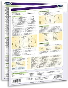 Italian Grammar Guide - Languages Quick Reference Guide by Permacharts