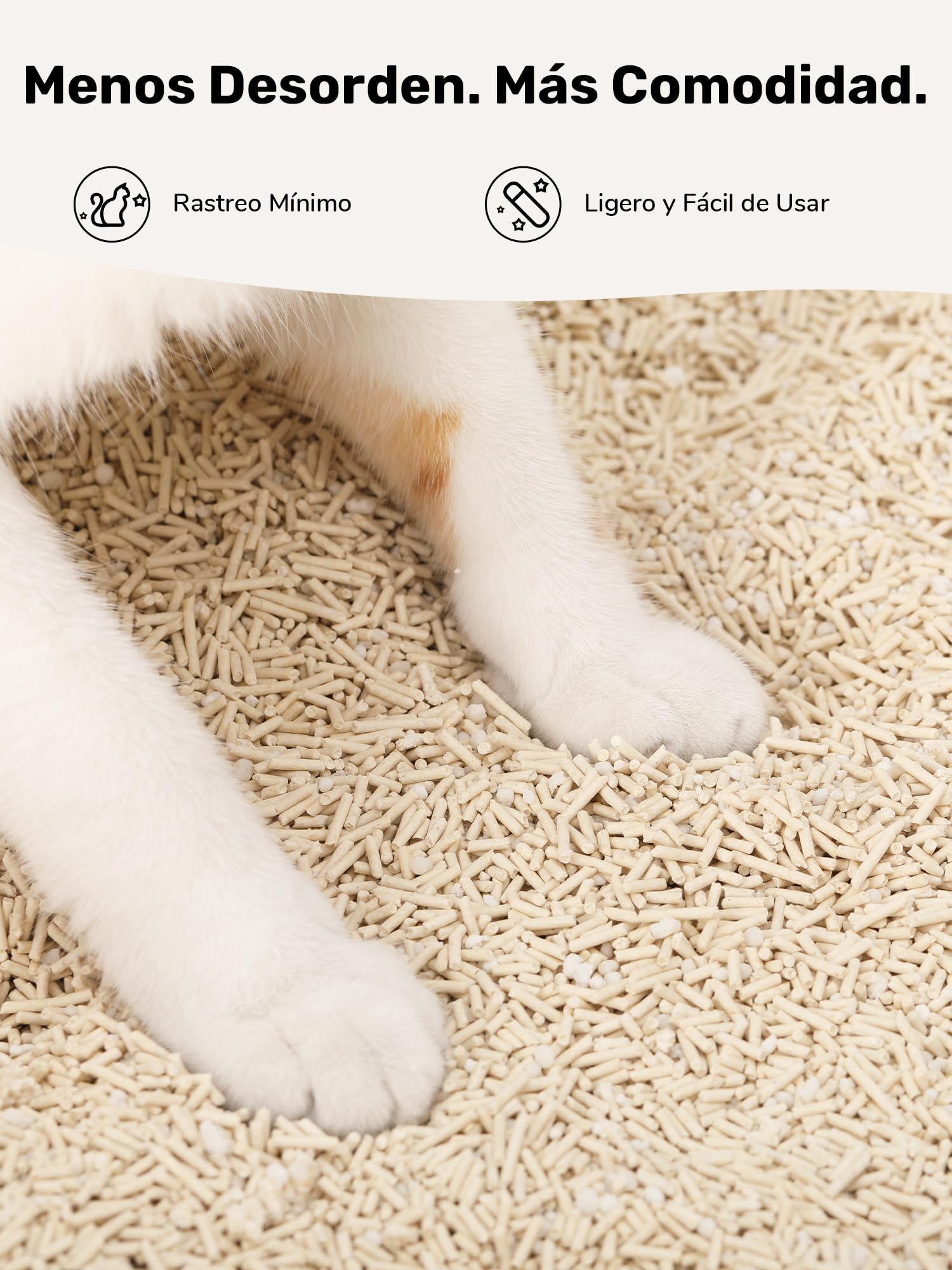 FUKUMARU Tofu Arena para Gatos con Cassava 10.8KG. Ultra aglutinante Antiadherente, sin Polvo, Fragancia Natural de Gardenia, Control de olores, se Puede desechar en el Inodoro, residuos mínimos.