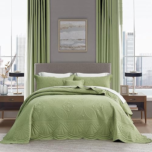 Miniatura 9 de DaisyHuang Colcha extragrande King de 128 x 120 pulgadas, extra ancha, funda de edredón floral de retazos de granja, reversible, 6 piezas, 100%