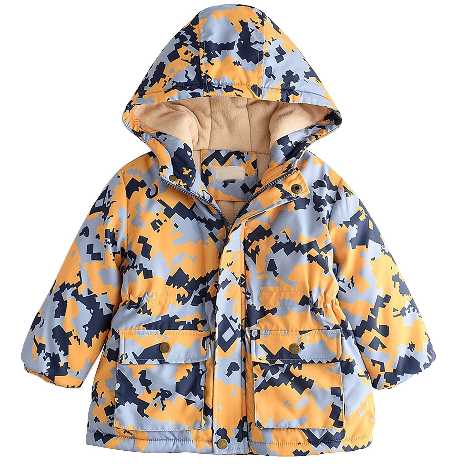 Chaqueta acolchada para niños (3-14 años), a prueba de viento, cálida chaqueta de invierno con capucha, estampado de dinosaurios, parka con cremallera para otoño e invierno
