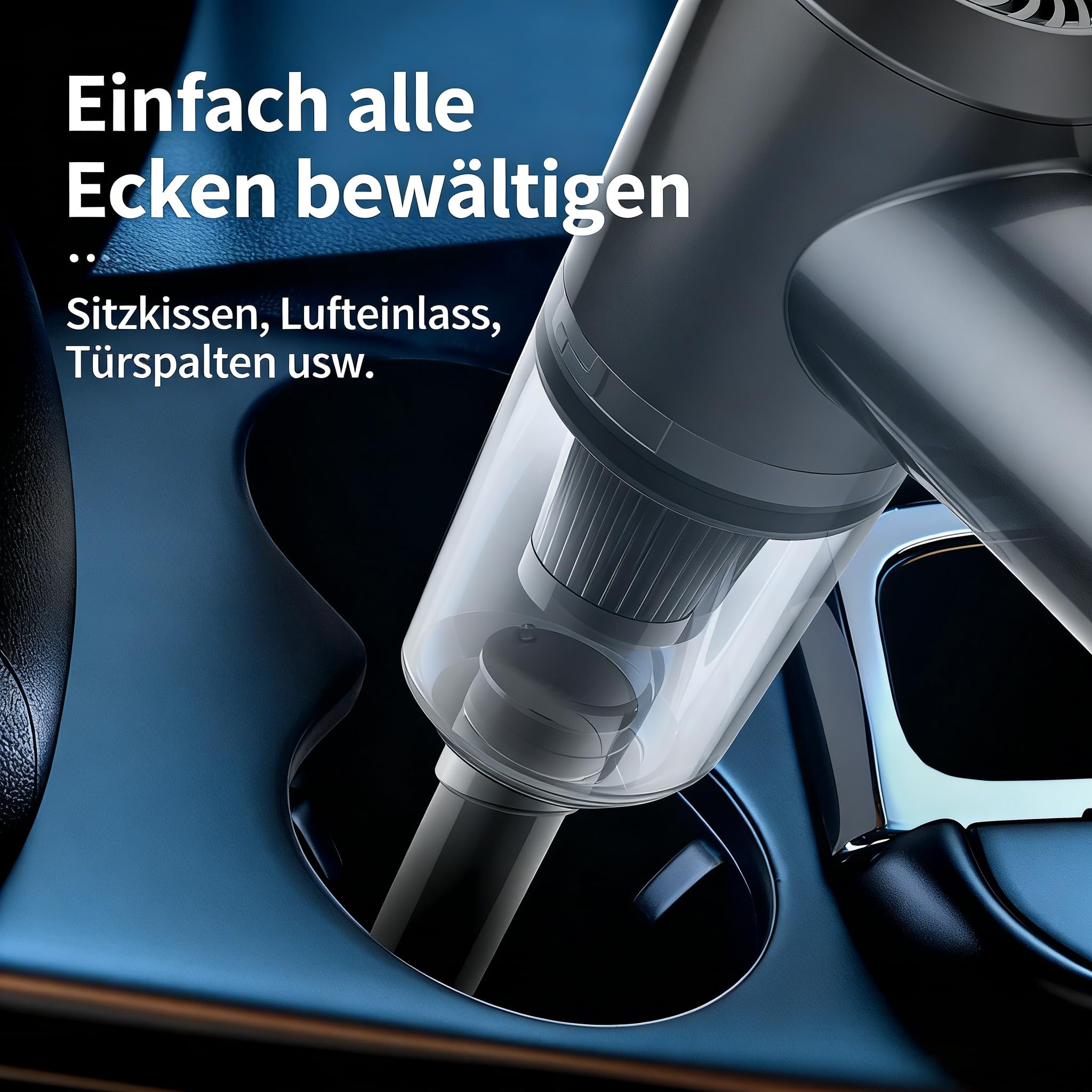 Dustaclean Mini Handstaubsauger Akku Kabellos Auto Tisch Tastatur Stark HEPA