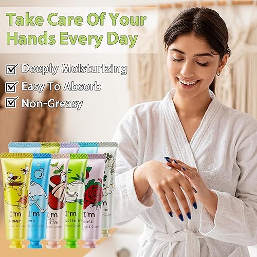 Miniatura 5 de Paquete de 20 unidades de crema de manos, mini loción de manos tamaño de viaje a granel, loción de manos para manos secas, crema hidratante para el