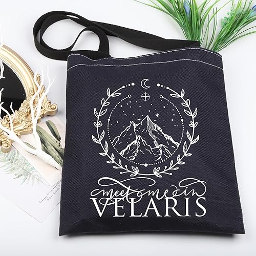 Miniatura 3 de KUIYAI Novela mercancía Tote Bag A Court of Thorns and Rose Bolsa de lona Meet Me in Velaris Gift The Night Court SJM Gift