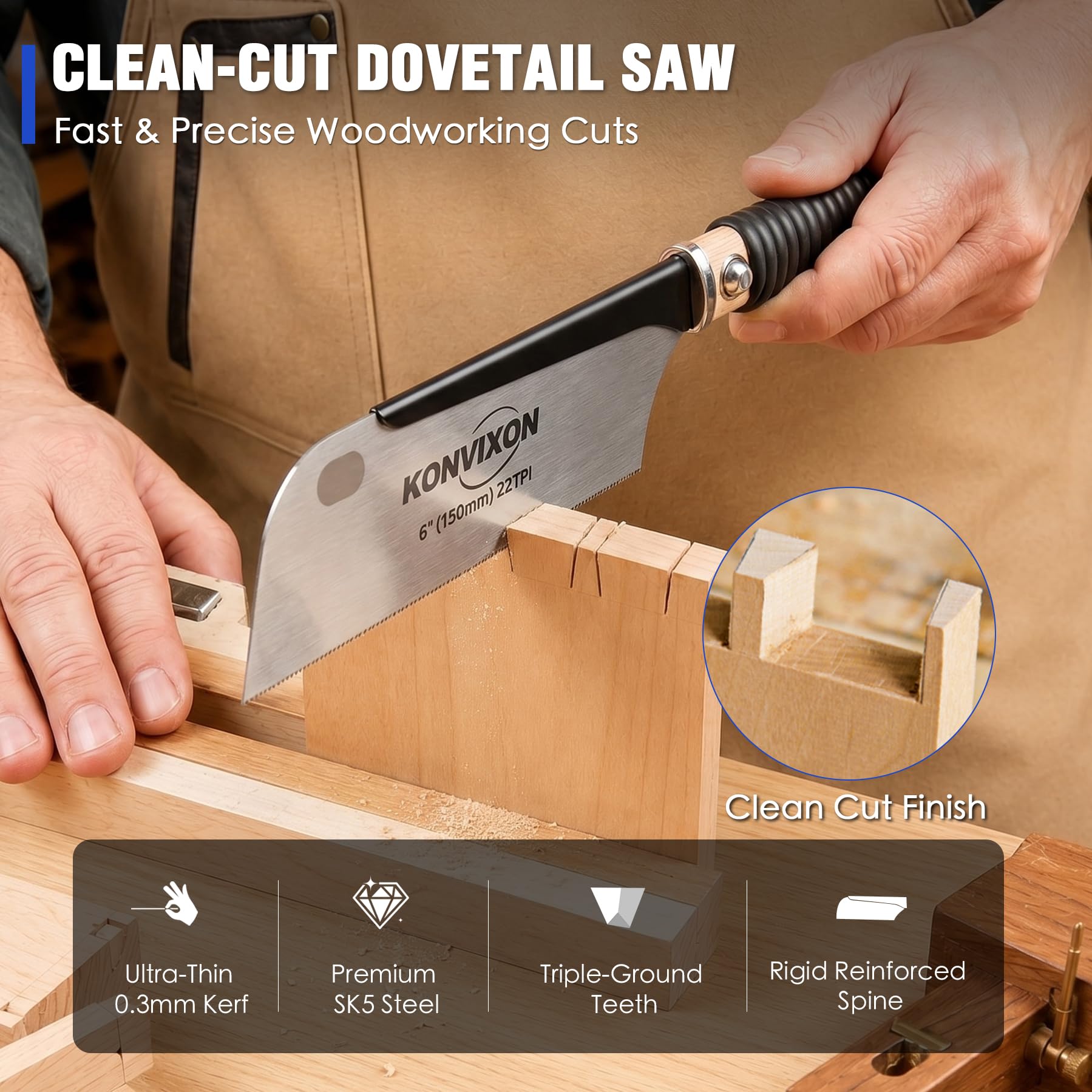 Woodworking Tool Set - 6 Pcs for Carving & Joinery -3 Woodworking Tool Set - 6 Pcs for Carving & Joinery -3