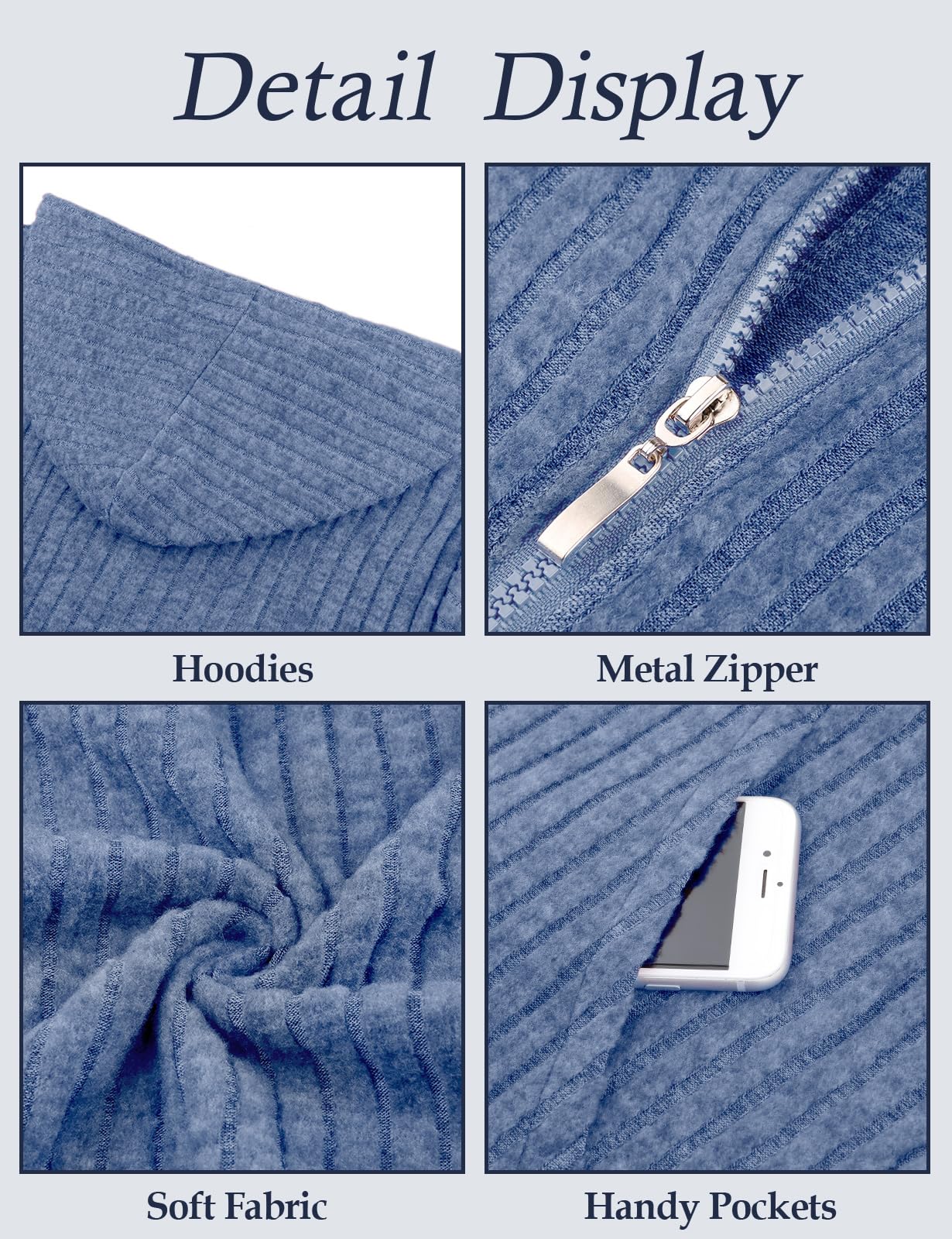 Flikity Sweat à capuche zippé pour femme - Veste à capuche basique - Pour l'été et l'automne