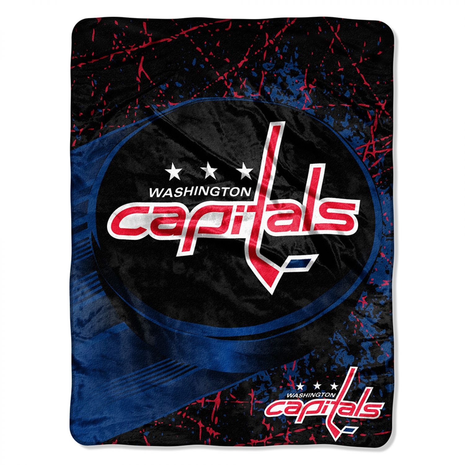 Officially Licensed NHL Washington Capitals "Ice Dash" Micro Raschel Throw Blanket, 46" x 60", Multi Color