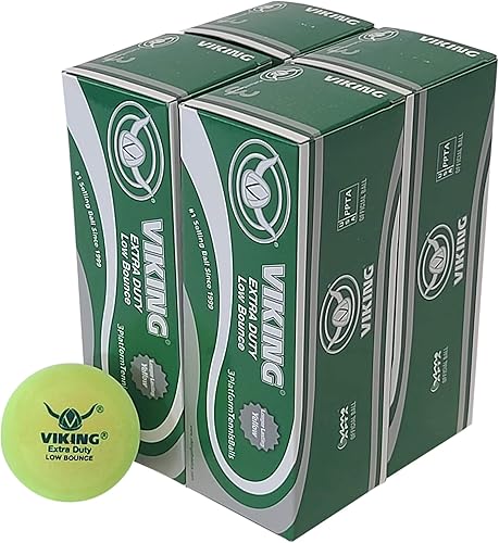 Viking Pelotas de tenis con plataforma de rebote bajo amarillo (4 mangas)