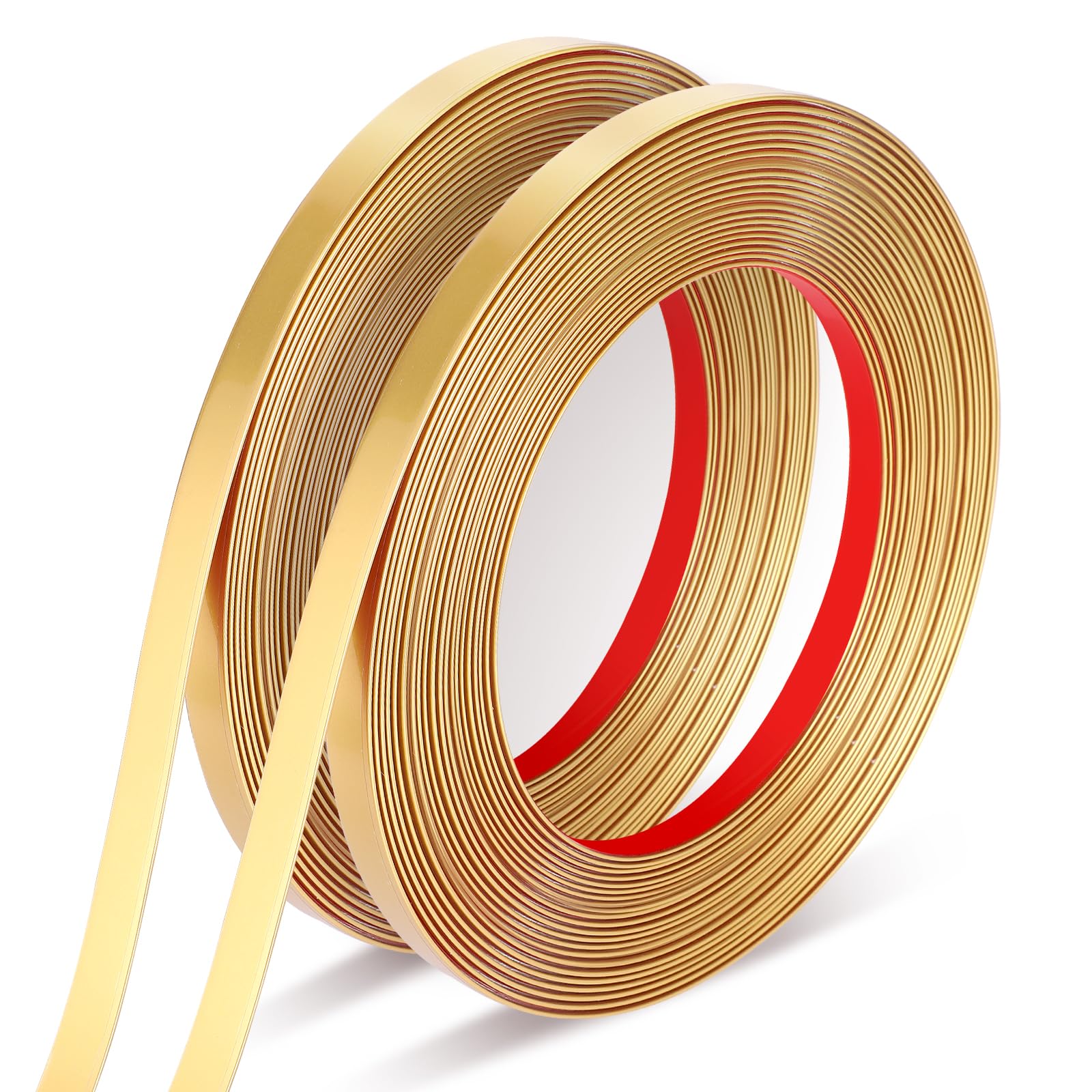 2 Rolls Gold Molding Trim, Self Adhesive PVC, 1CM X 5M