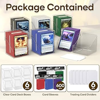 Amazon.co.jp: カードデッキボックス 6個パック クリア