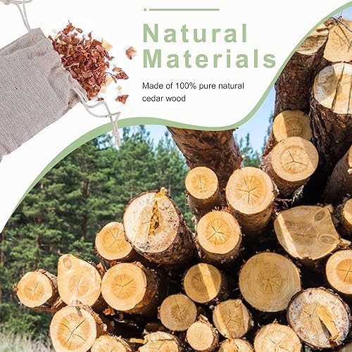 Miniatura 4 de 12 bolsas purificadoras de aire de carbón de bambú natural fresco de 3.53 oz y 12 sobres de cedro de 0.77 oz para absorber olores y purificar el