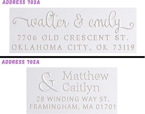 Miniatura 7 de Escritorio personalizado con sello de dirección personalizado, sello de invitación de boda, grabado personalizado, 2 x 1 pulgada (estampado