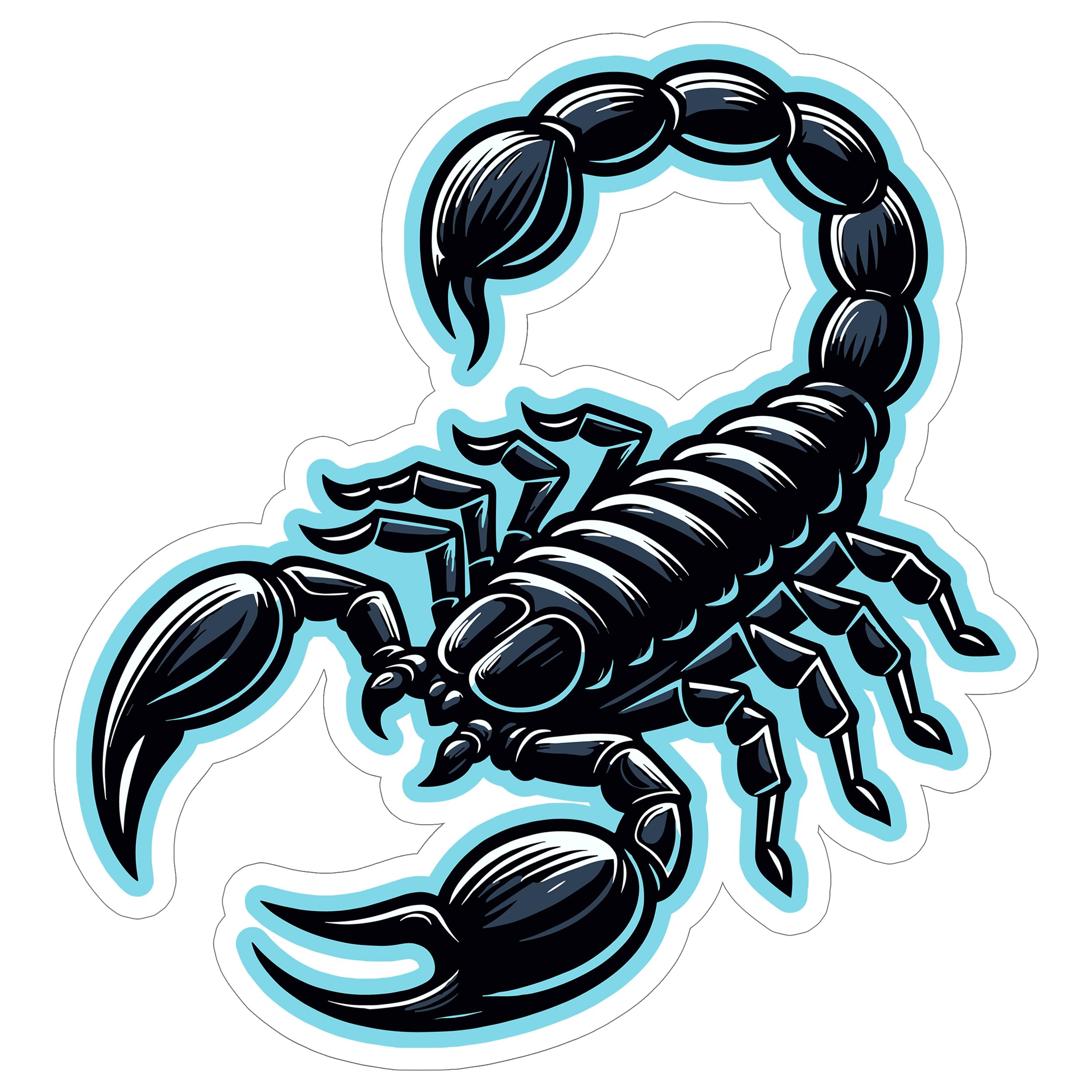 Scorpion Sticker 4 Inch Arachnid Desert Predator Venomous - Waterproof Animal Vinyl Decal for Laptop Water Bottle Car Tumbler - Durable Aesthetic Long-Lasting Stickers for Adults ID44990