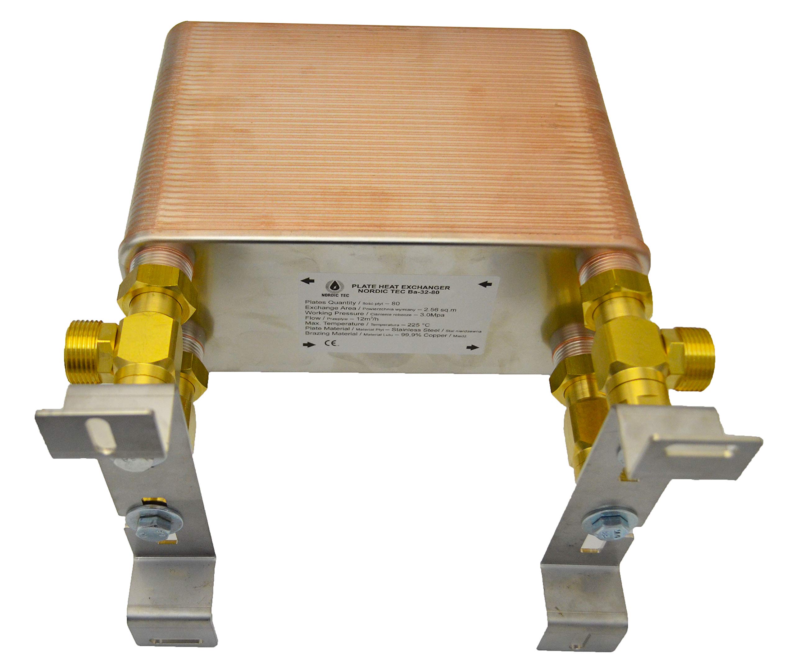 Nordic Tecba 32 80 Stainless Steel Plate Heat Exchanger Wall