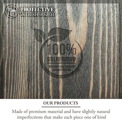 Miniatura 4 de MyGift Estante dispensador de rollos de papel para encimera de cocina independiente con barra de metal negro mate y base de madera maciza gris