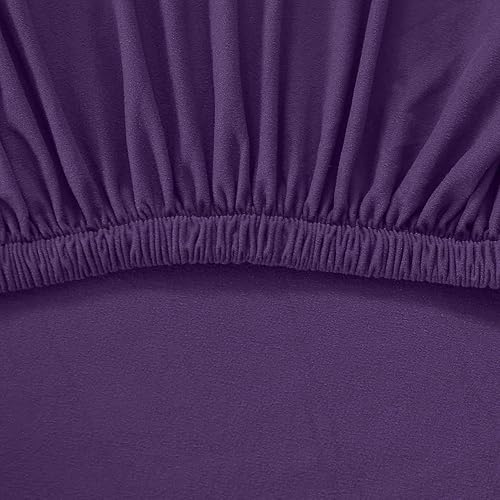 Miniatura 2 de MBROS Funda de cojín elástica para sofá de 2 cojines, protector de muebles de 1 pieza, funda de cojín para sofá, funda de cojín, color morado, grande