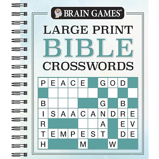 Brain Games - Large Print Bible Crosswords (Brain Games - Bible)