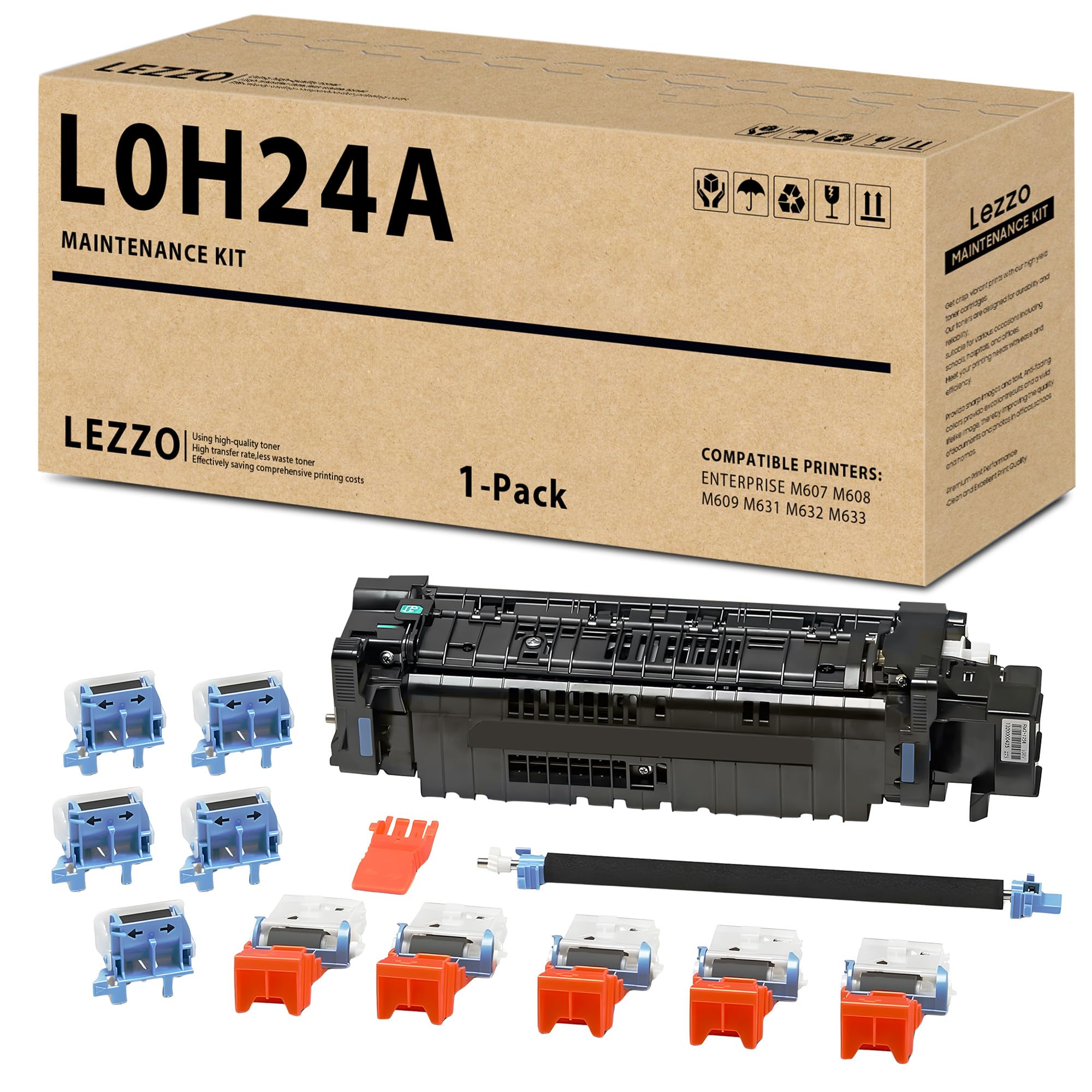L0H24A Maintenance Kit L0H24A-67901 Fuser Kit Compatible with HP Enterprise M607 M608 M609 M631 M632 M633 Series Printer Includes Fuser and Roller (