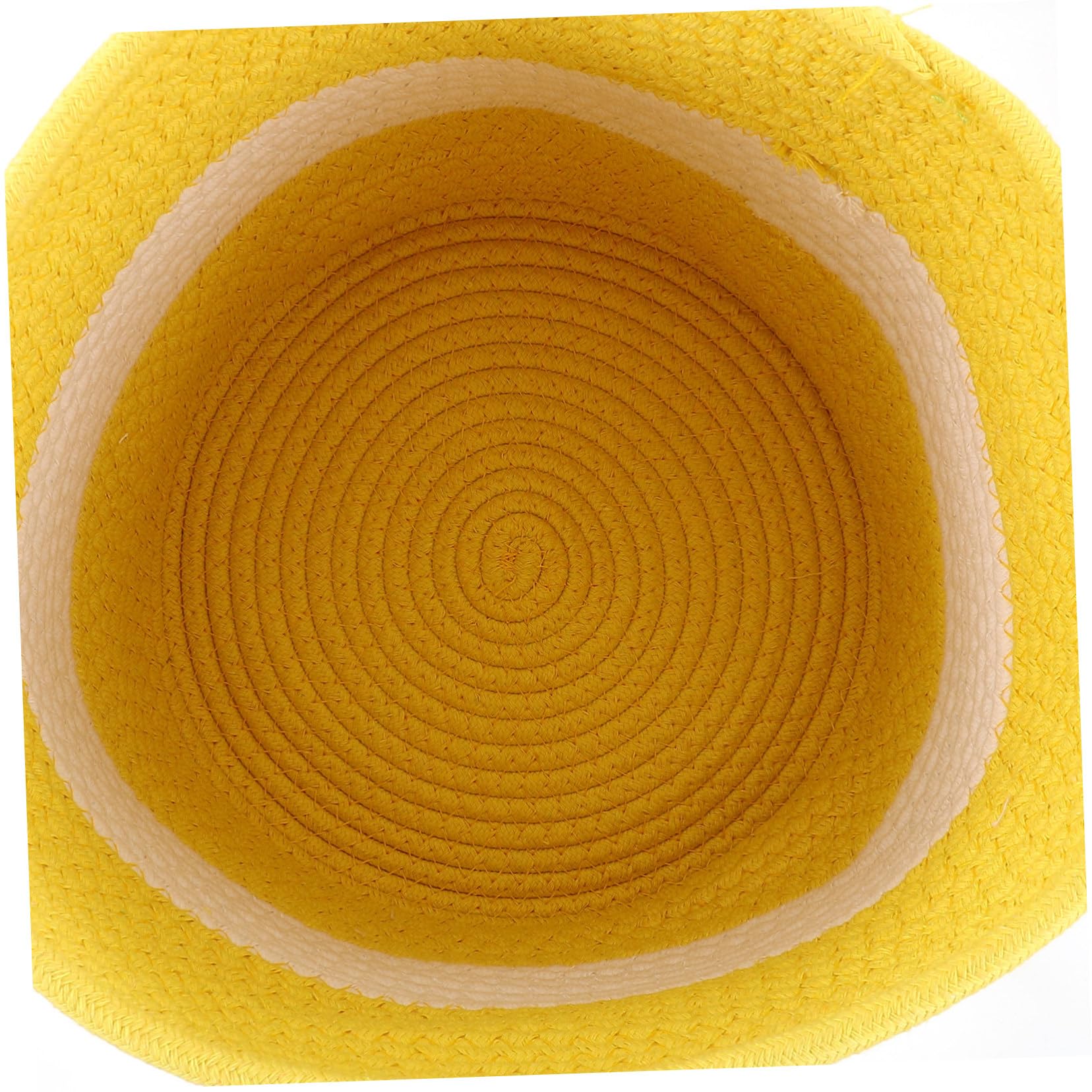 Unomor Cotton Rope Basket Lidded Storage Basket Round Decorative Home Organizer