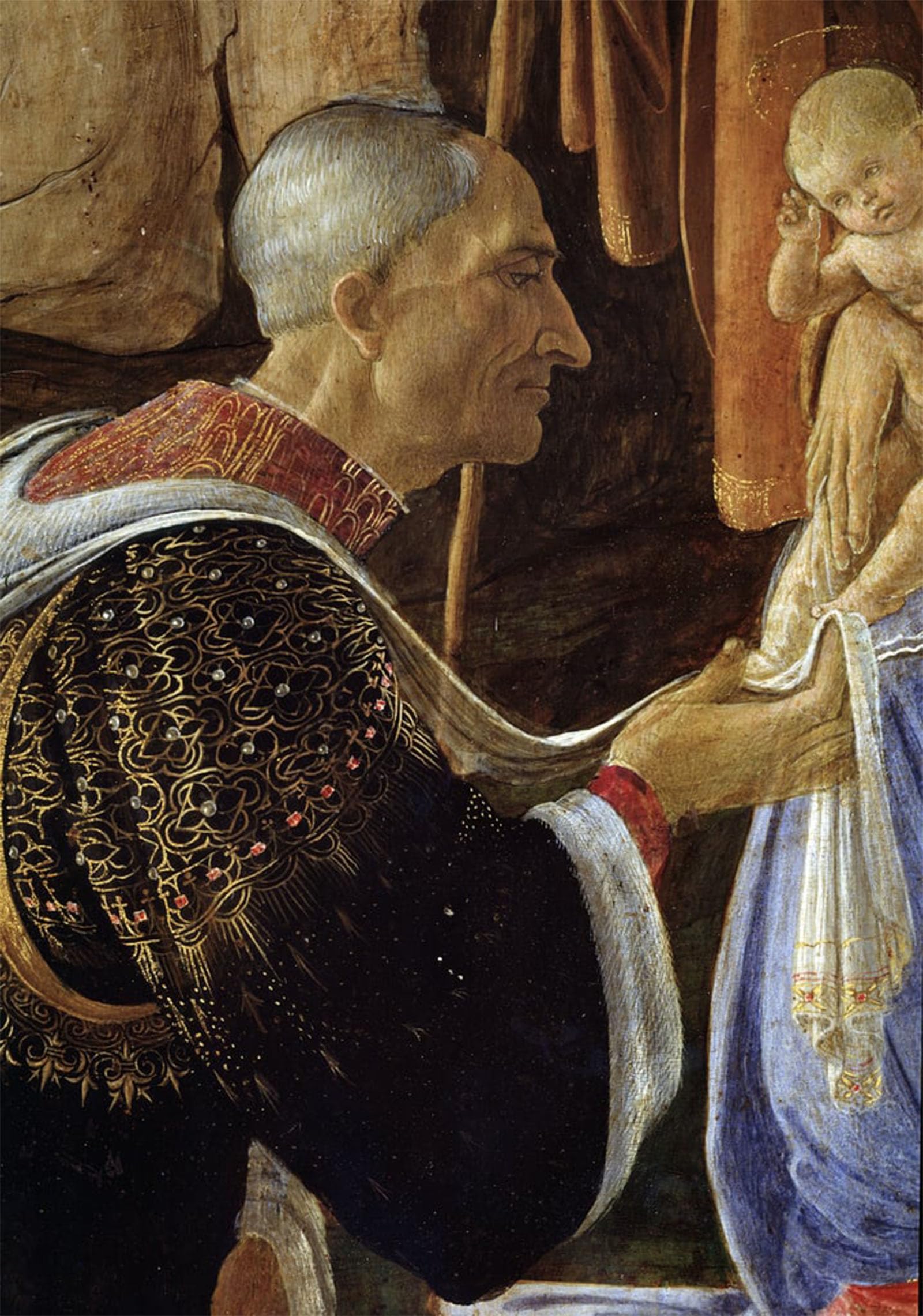 ARTXLXXBN Famous Prints Artwork Pictures Poster Painting Art The adoration of the magi detail of cosimo de'medicilled il vecchio by Sandro Botticelli Artwork Landscape Pictures for Home Decor 60x90cm