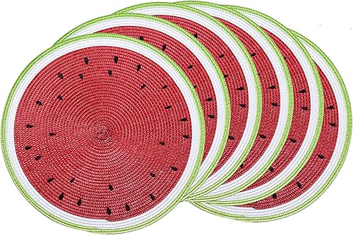 Miniatura 39 de AHHFSMEI Juego de 6 manteles individuales redondos trenzados de 15 pulgadas para mesas de comedor, tejidos naturales, resistentes al calor, juego de