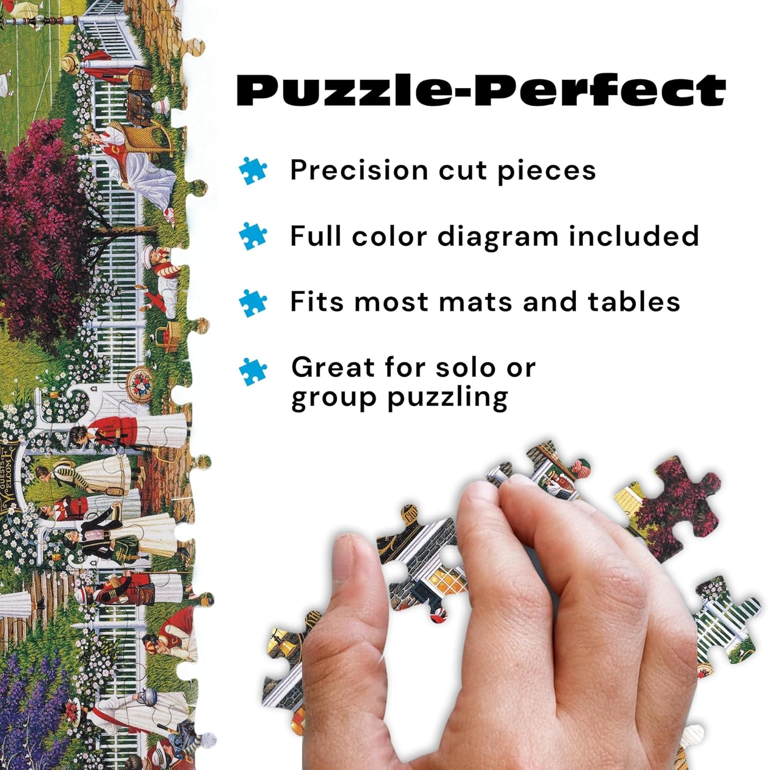 Buffalo Games - Puzzles for Adults 1000 Pieces Charles Wysocki's Love Jigsaw Puzzle, Silver Select Premium Giftable Box with Foil Accents