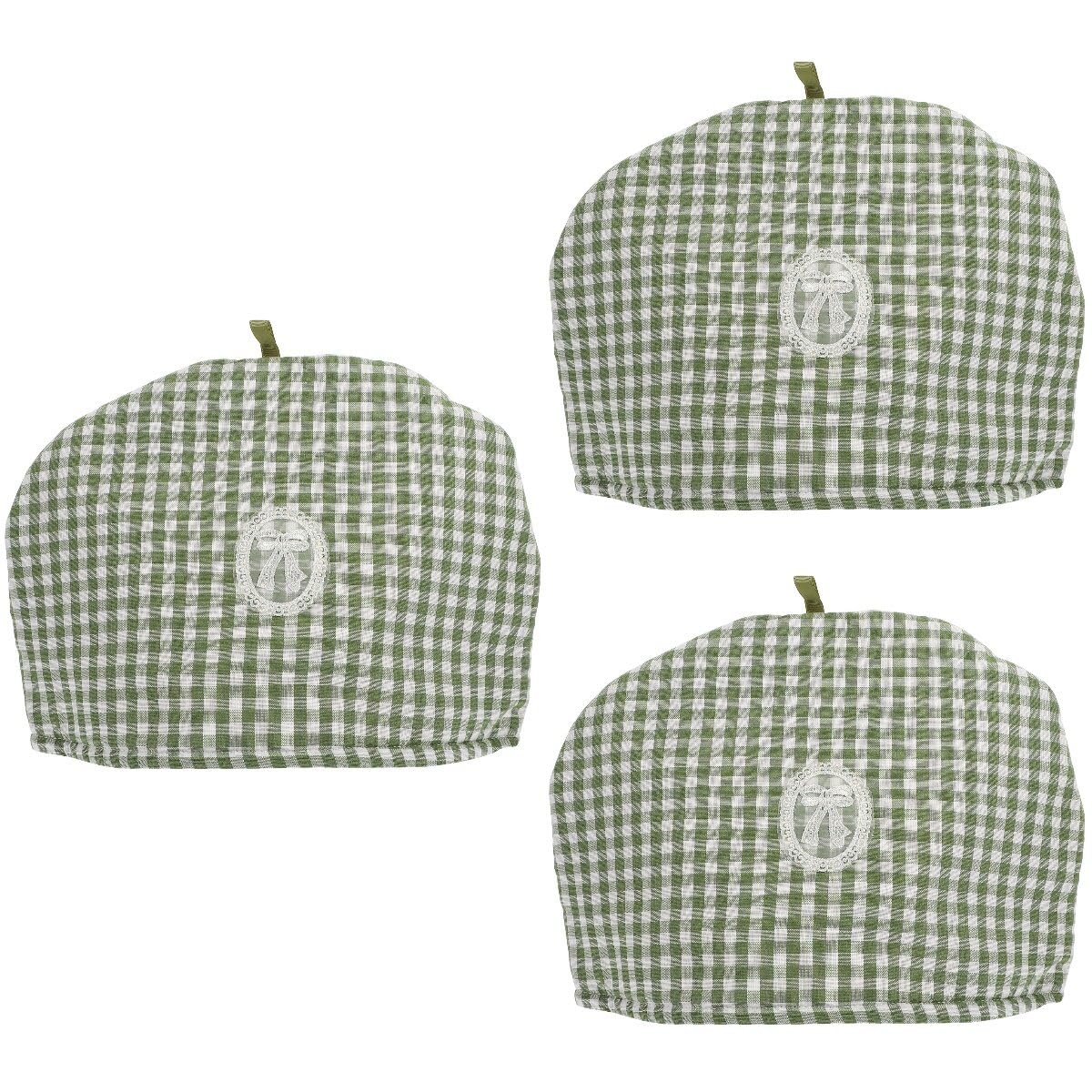 TDMKT 3pcs Large Tea Cozy for Teapot Insulated:Thermal 100% Cotton Extra Thick Wadding Tea Cozies Covers for Keeping Warm