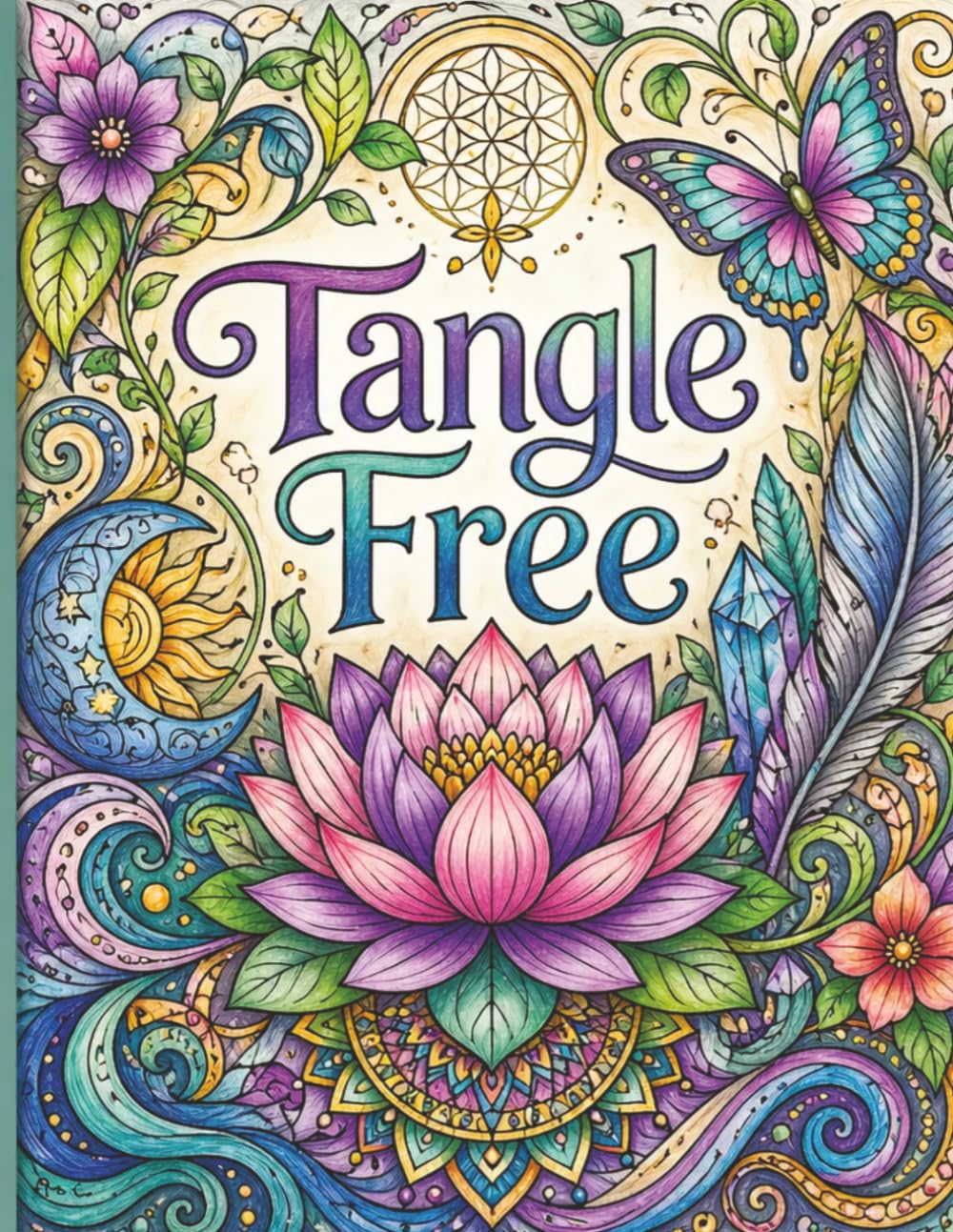 Tangle Free: An Adult Coloring Book Featuring 45 Stress Relieving Zen Patterns, Nature-Inspired Tangles, and Sacred Geometry for Relaxation and Mindfulness