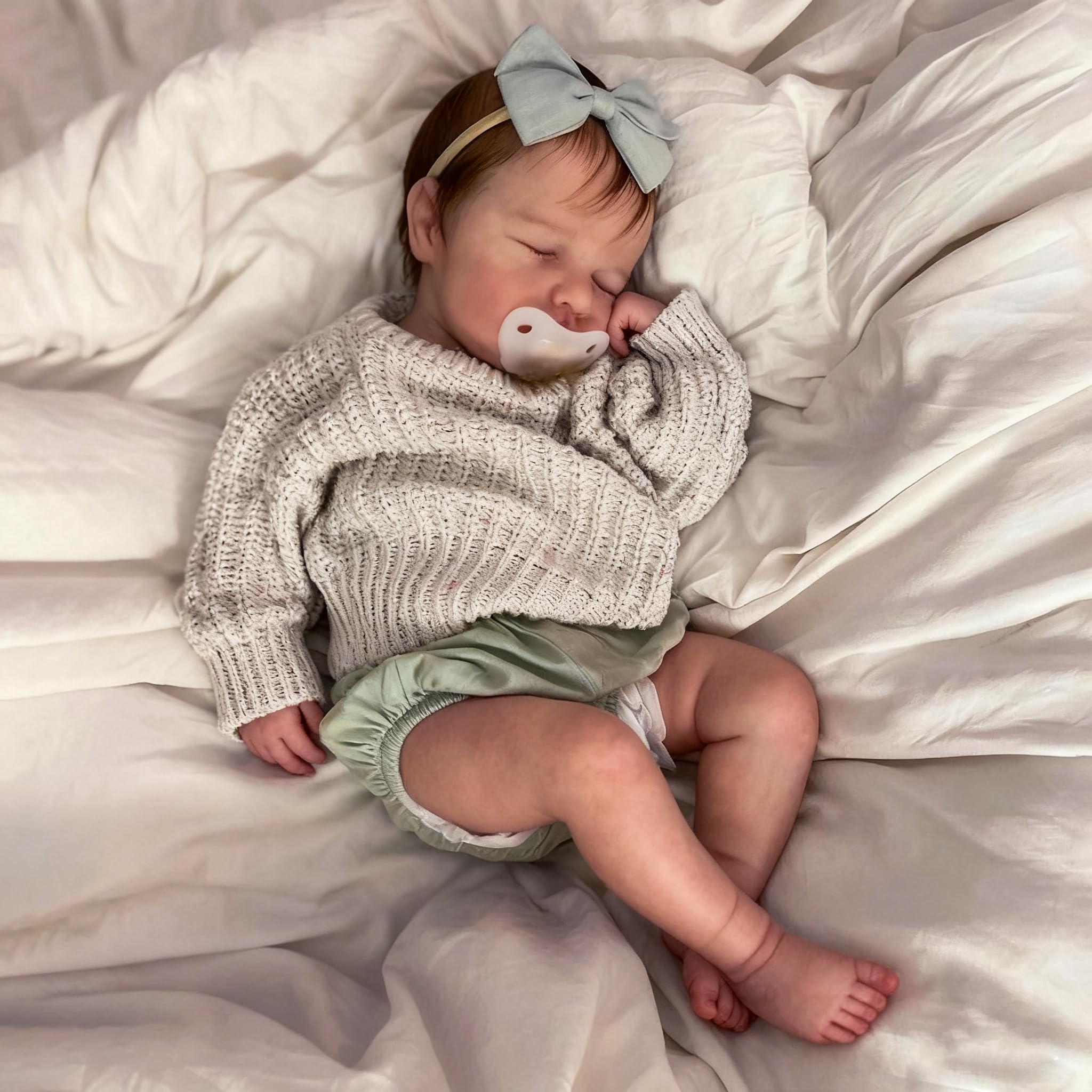 Zero pam Full Silicone Reborn Baby Dolls Girls, 48CM Realistic Baby Doll, Full Silicone Babys, Real Iife Reborn Dolls - Image 4