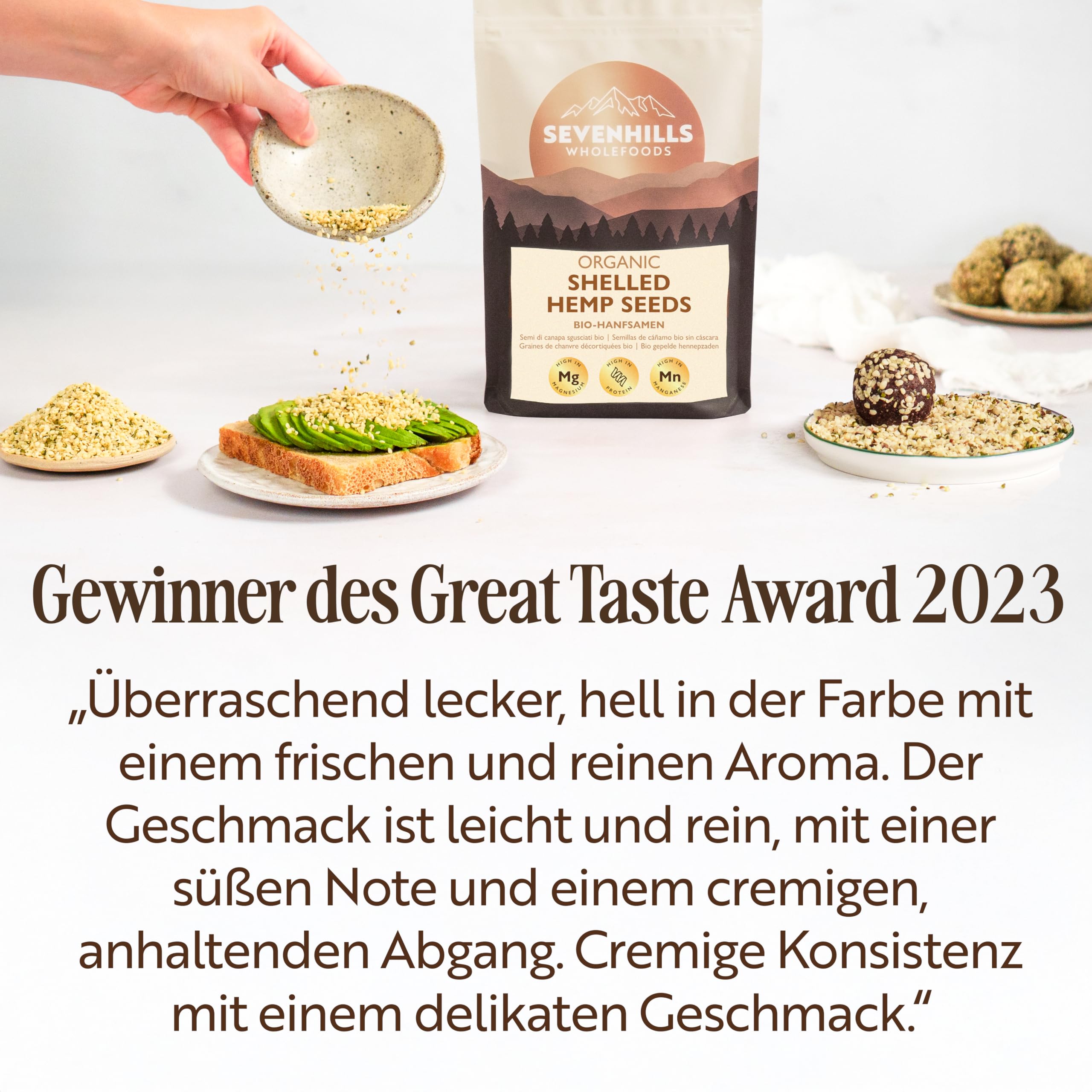 Sevenhills Wholefoods Rohen Geschälte Hanfsamen Bio 1kg