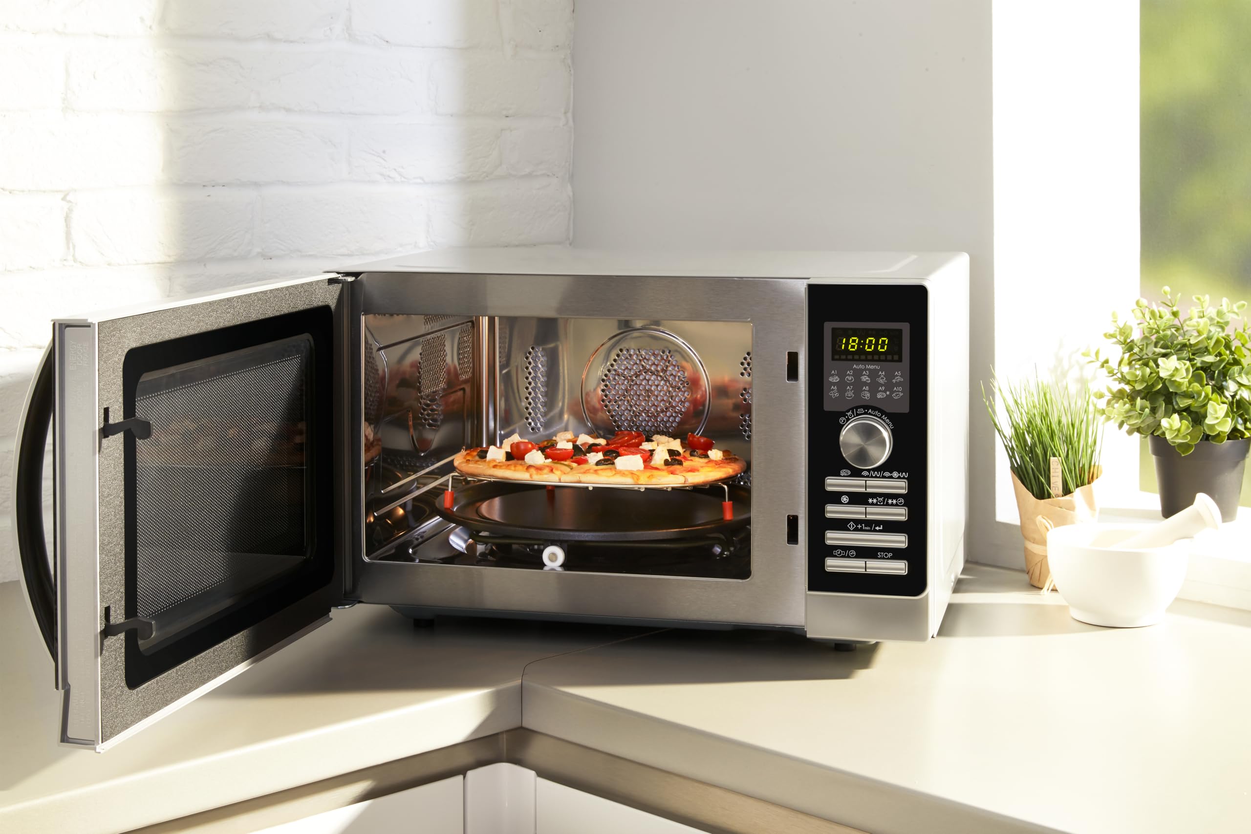 Sharp R-843INW Micro-ondes Combiné 25 litres - Argent