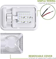 Vista 4 de Leisure LED Paquete de 5 luces LED de 12 V para techo de caravana, iluminación interior para remolque, cámper con interruptor, cúpula individual
