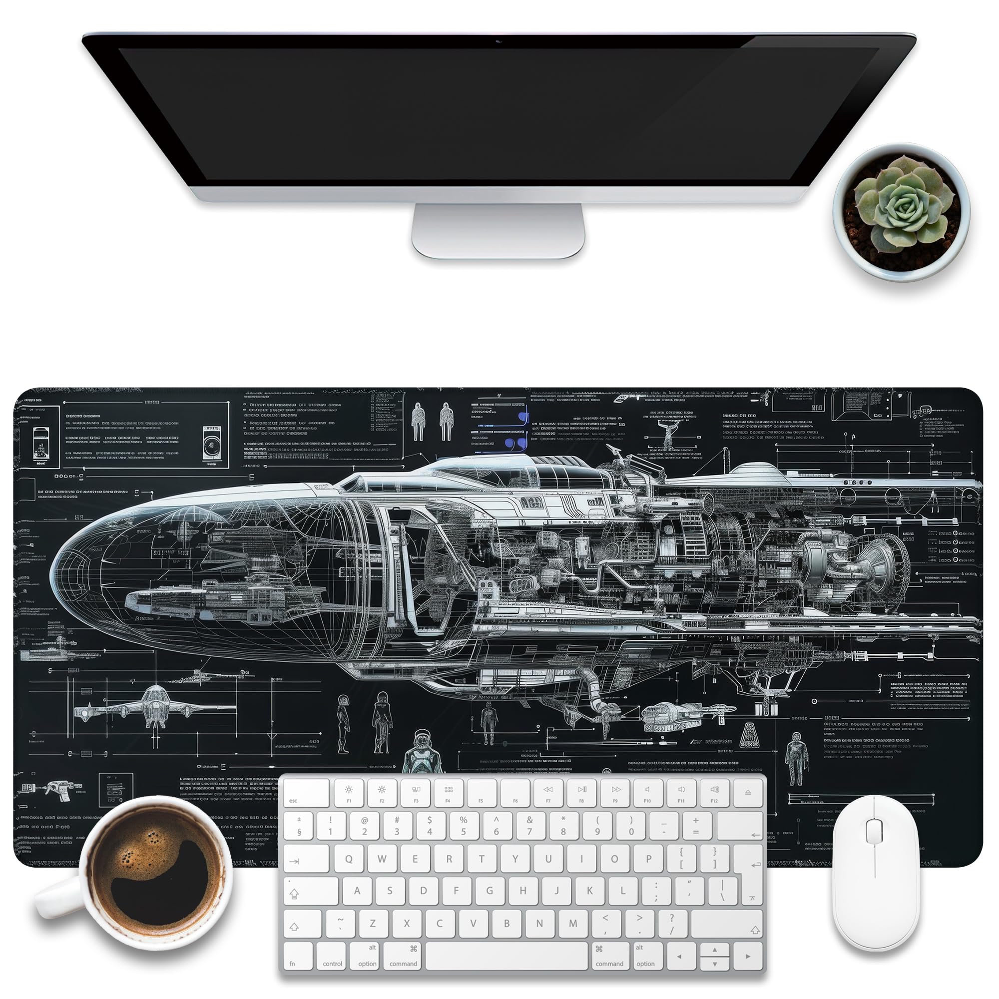 Amazon.com: KOAIWPAE Large Gaming Mouse Pad for Desk, Spaceship