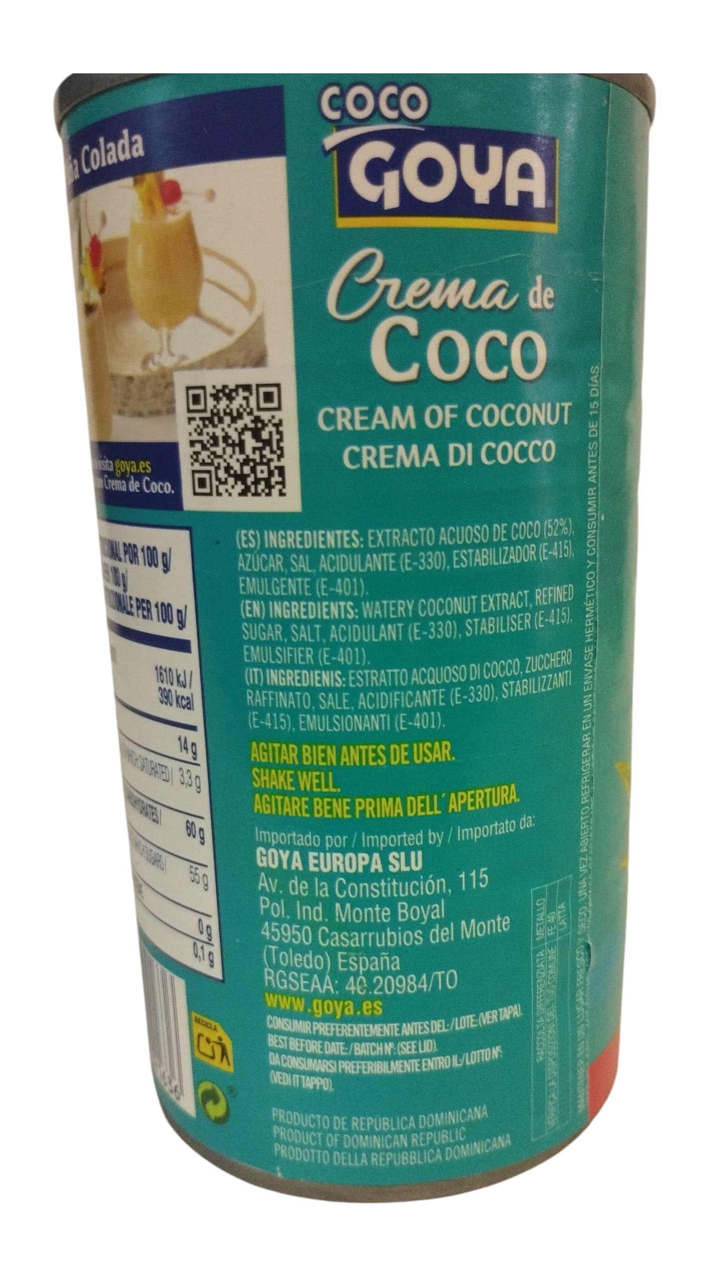 CREMA DE COCO - GOYA - CREMA DE COCO - 425 GRAMOS