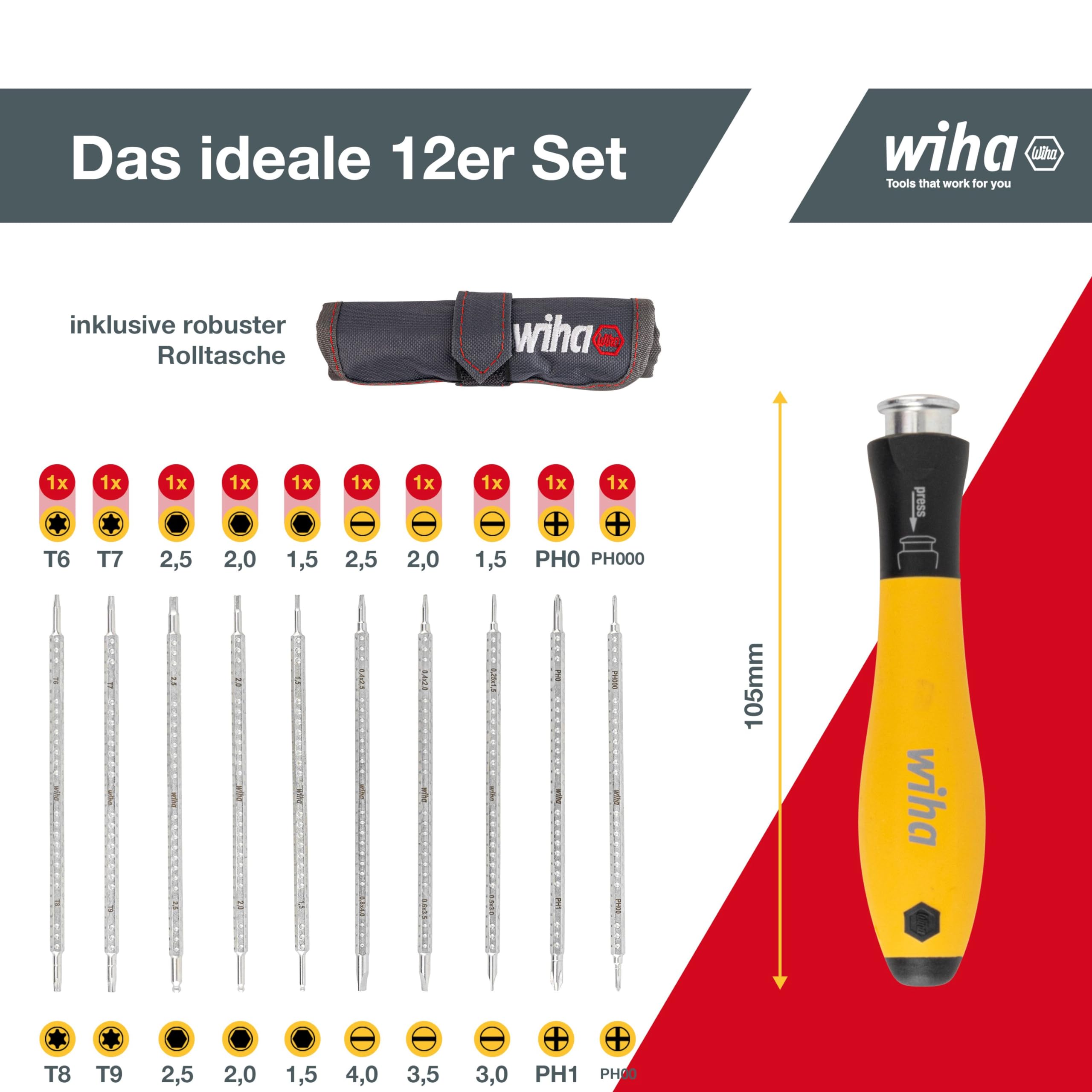Juego de destornilladores con varillas intercambiables SYSTEM 4 ESD 2691 T11 SYSTEM 4 SET 11-tlg; SF-telescopic ESD, Rolltasch