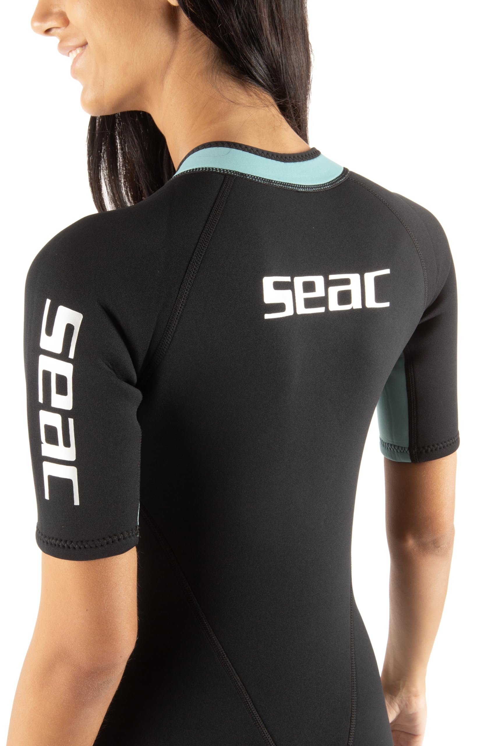 Seac Look Lady, Muta Corta per Snorkeling, Diving e attività in Acqua da Uomo, Neoprene 2.5 mm Women's, Nero/Azzurro