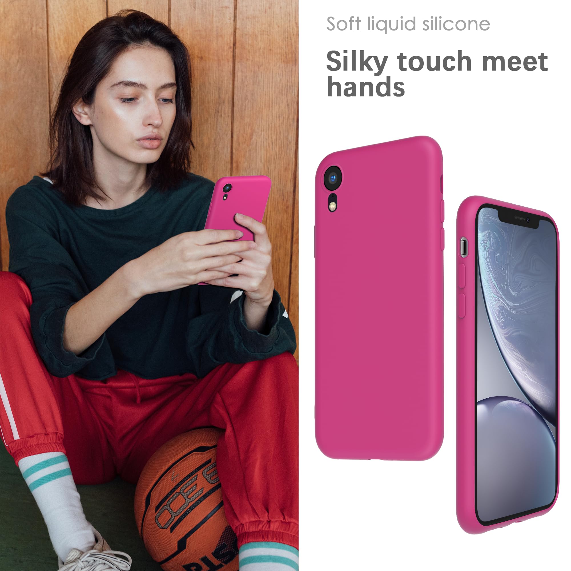 YATWIN Silicone Case for iPhone XR Soft-Touch, Shockproof, DustProof - Image 4