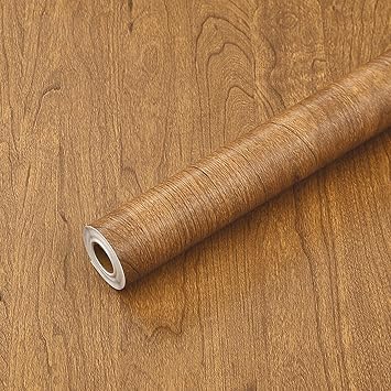 ANNACREATIONS Self Adhesive Waterproof Wallpaper Grain Wood Patten Wall Stickers for Furniture Wall Kitchen Bedroom Leaving Room (30 x 304 cm) - image, photos