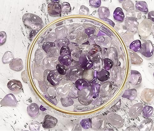 Miniatura 3 de Crocon Piedras y cristales de amatista brasileña de 1 libra, a granel de más de 2000 quilates, kit de cristal natural para piedras curativas de