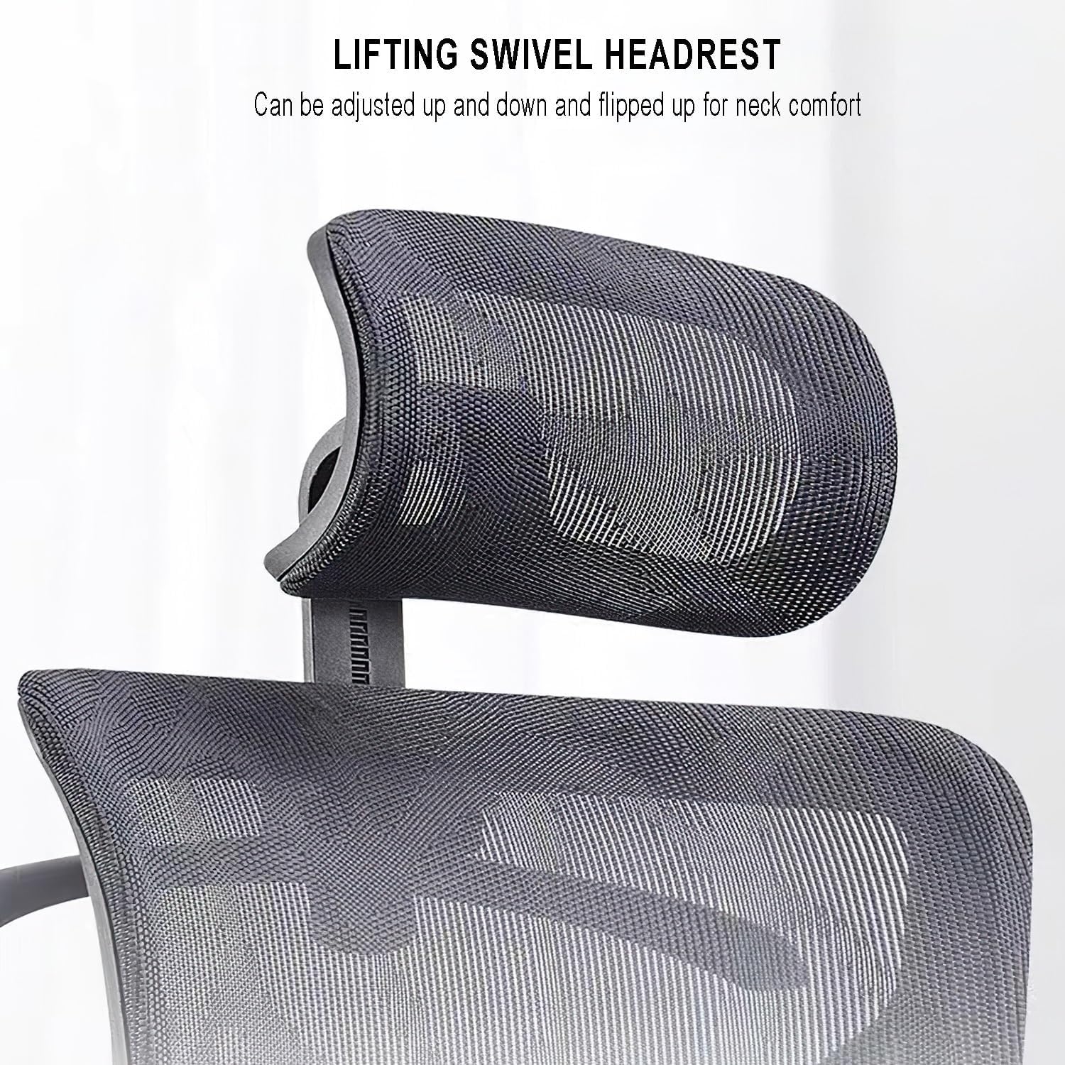 Sedia da Ufficio direzionale in Rete per Computer per casa, ergonomica, Resistente, Girevole con Schienale Alto e Funzione di inclinazione Regolabile, capacità(Grigio1-Taglia Unica