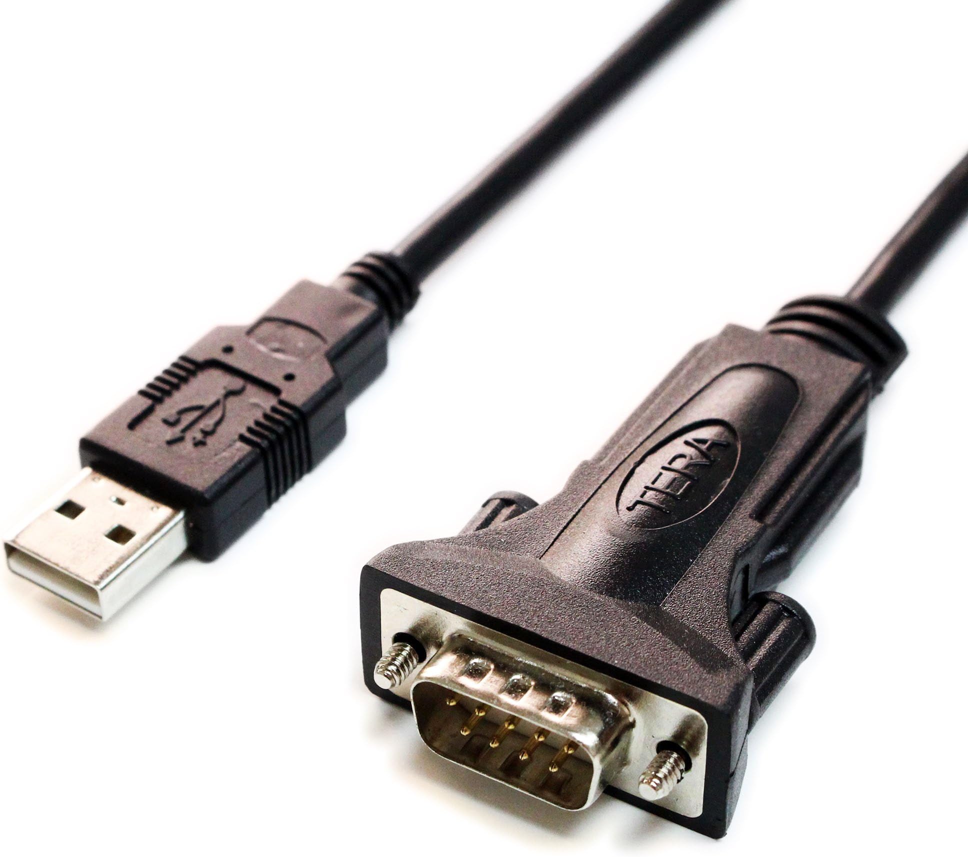 Premium USB 2.0 to RS232 Serial DB9 Adapter Cable 3 Feet - Built with FTDI Chipset and Male Thumbscrews. This Cable is NOT Used for VGA Monitor.